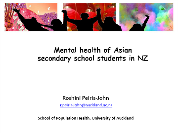 Mental Health of New Zealand Asian Secondary School Students