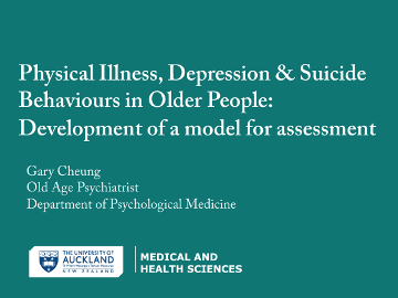 Physical Illness, Depression & Suicide Behaviours in Older People
